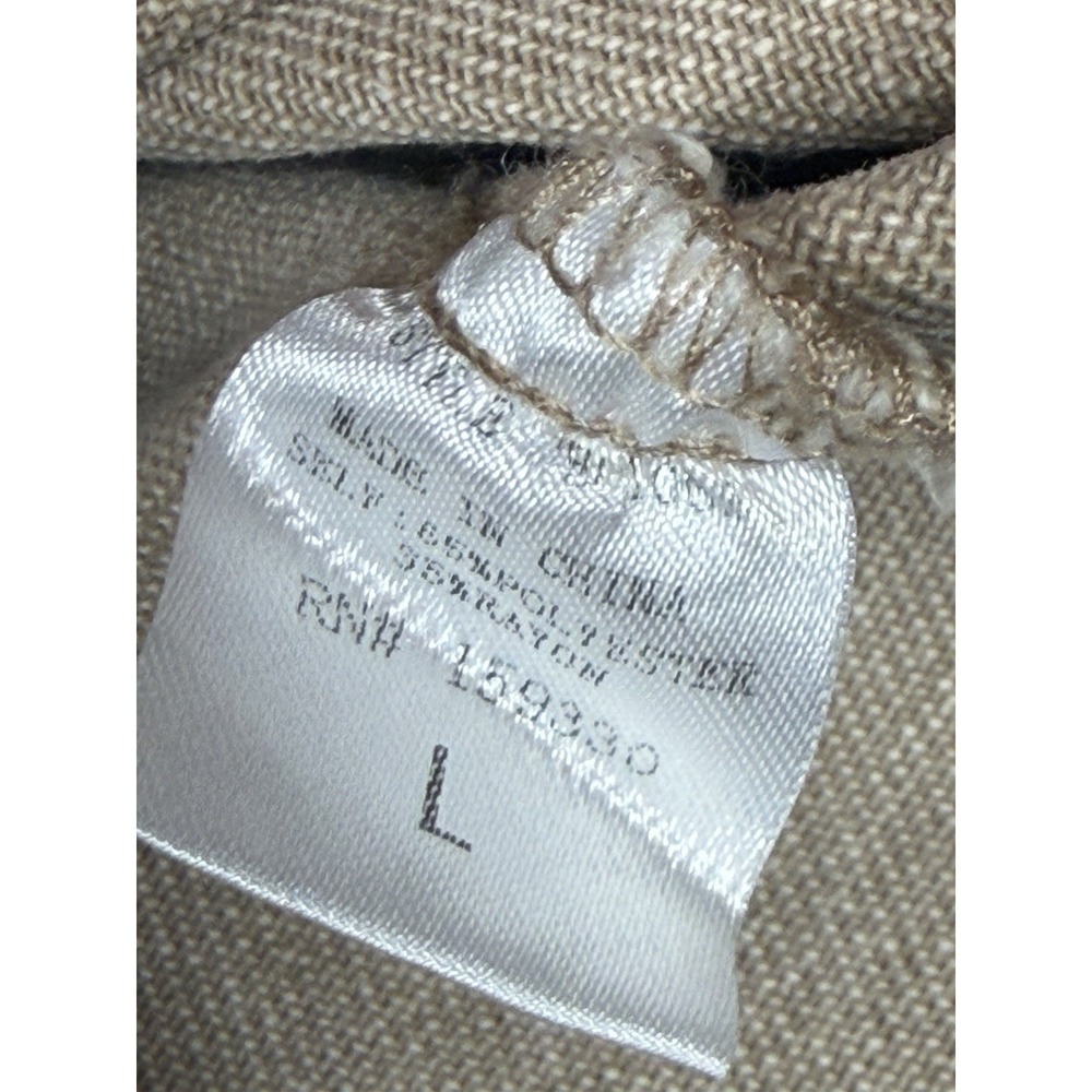 Heyson Womens Beige Fringe Sz L Western Boho Shacket Distressed Jeans Jacket - Picture 4 of 6